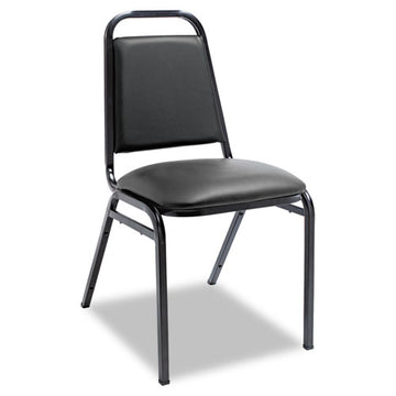 Alera® Padded Steel Stacking Chair, Supports Up To 250 Lb, Black, 4-carton freeshipping - TVN Wholesale